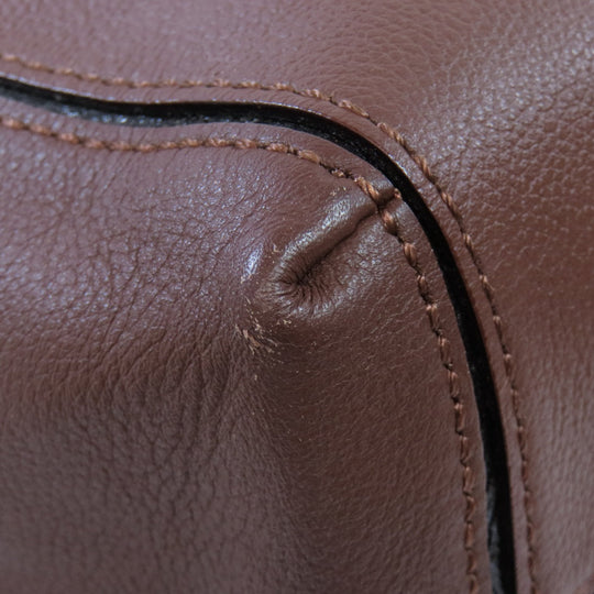 Kate Spade Tote Bag leather Brown logo Women Used Authentic