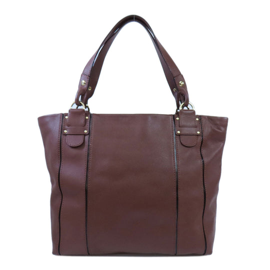 Kate Spade Tote Bag leather Brown logo Women Used Authentic