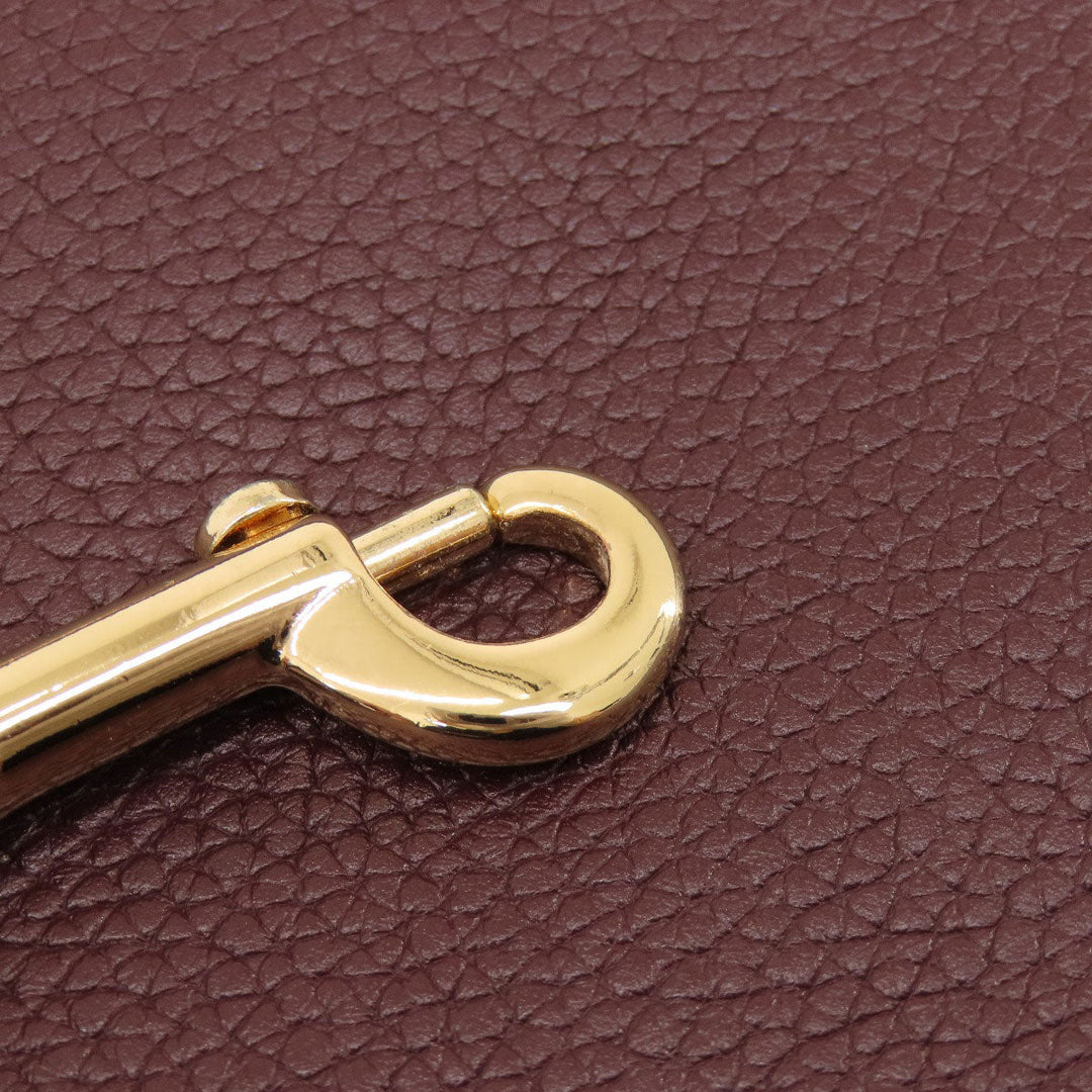 COACH Shoulder Bag 58036 leather purple one belt 2WAY Women Used Authentic