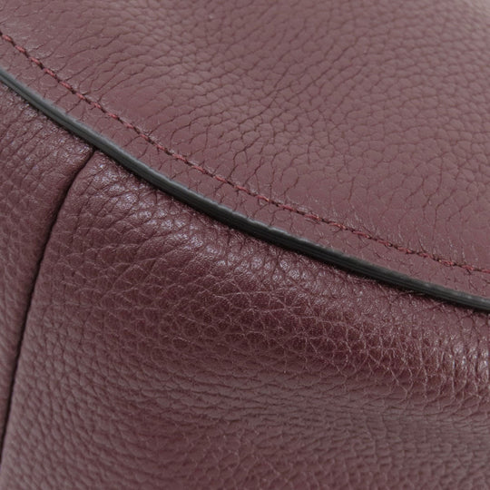 COACH Shoulder Bag 58036 leather purple one belt 2WAY Women Used Authentic