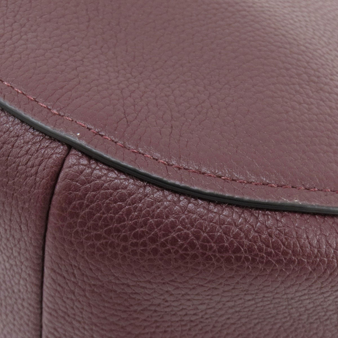 COACH Shoulder Bag 58036 leather purple one belt 2WAY Women Used Authentic