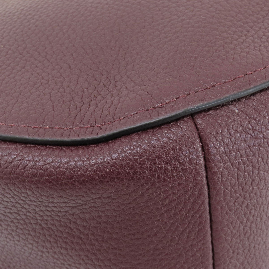 COACH Shoulder Bag 58036 leather purple one belt 2WAY Women Used Authentic