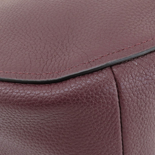 COACH Shoulder Bag 58036 leather purple one belt 2WAY Women Used Authentic