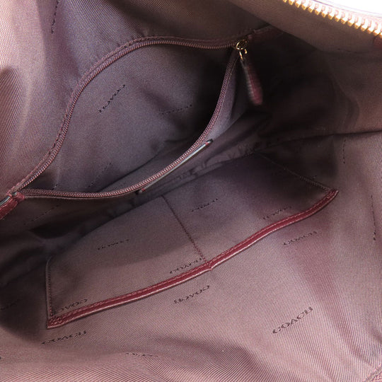 COACH Shoulder Bag 58036 leather purple one belt 2WAY Women Used Authentic