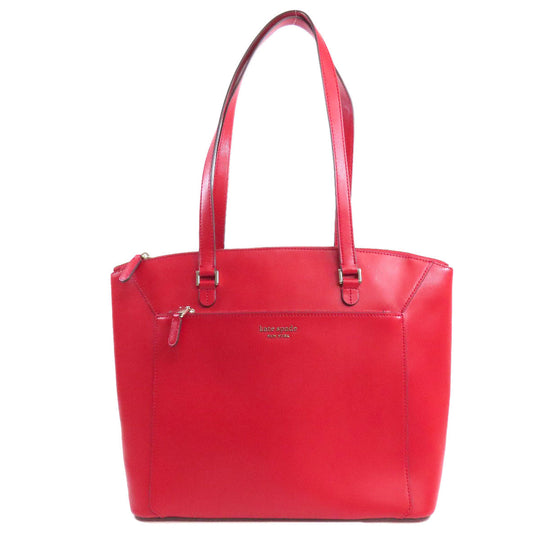 Kate Spade Tote Bag leather Red logo Women Used Authentic