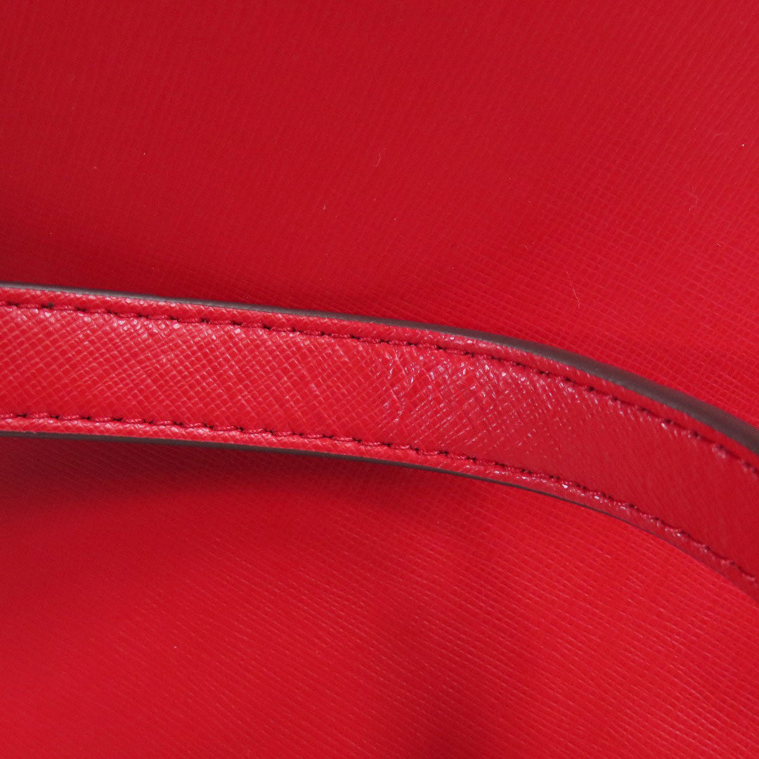 Kate Spade Tote Bag leather Red logo Women Used Authentic