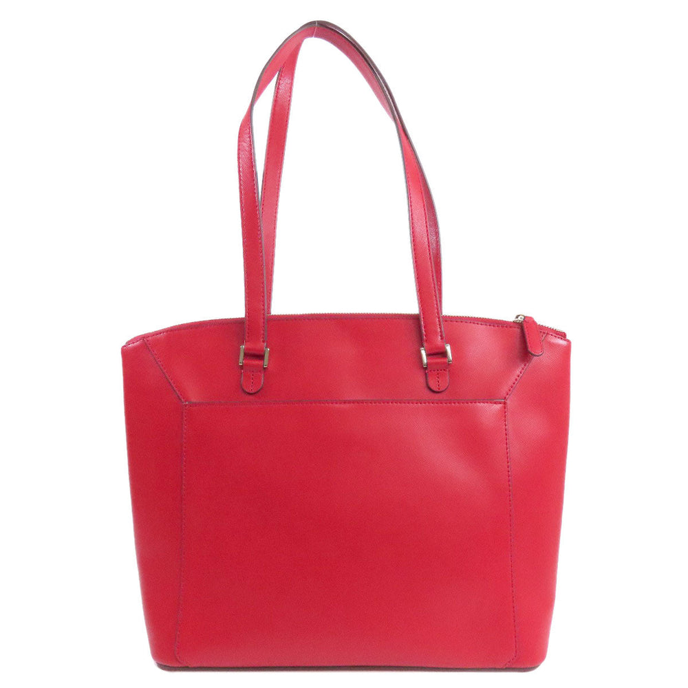 Kate Spade Tote Bag leather Red logo Women Used Authentic