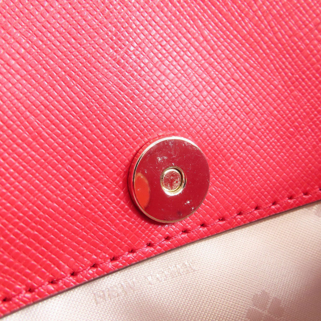 Kate Spade Tote Bag leather Red logo Women Used Authentic