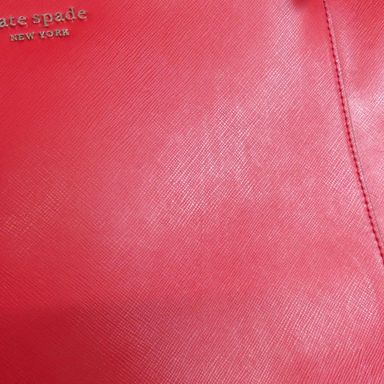 Kate Spade Tote Bag leather Red logo Women Used Authentic