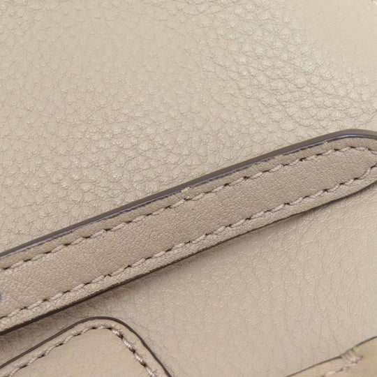 Tory Burch Shoulder Bag leather gray logo Women Used Authentic