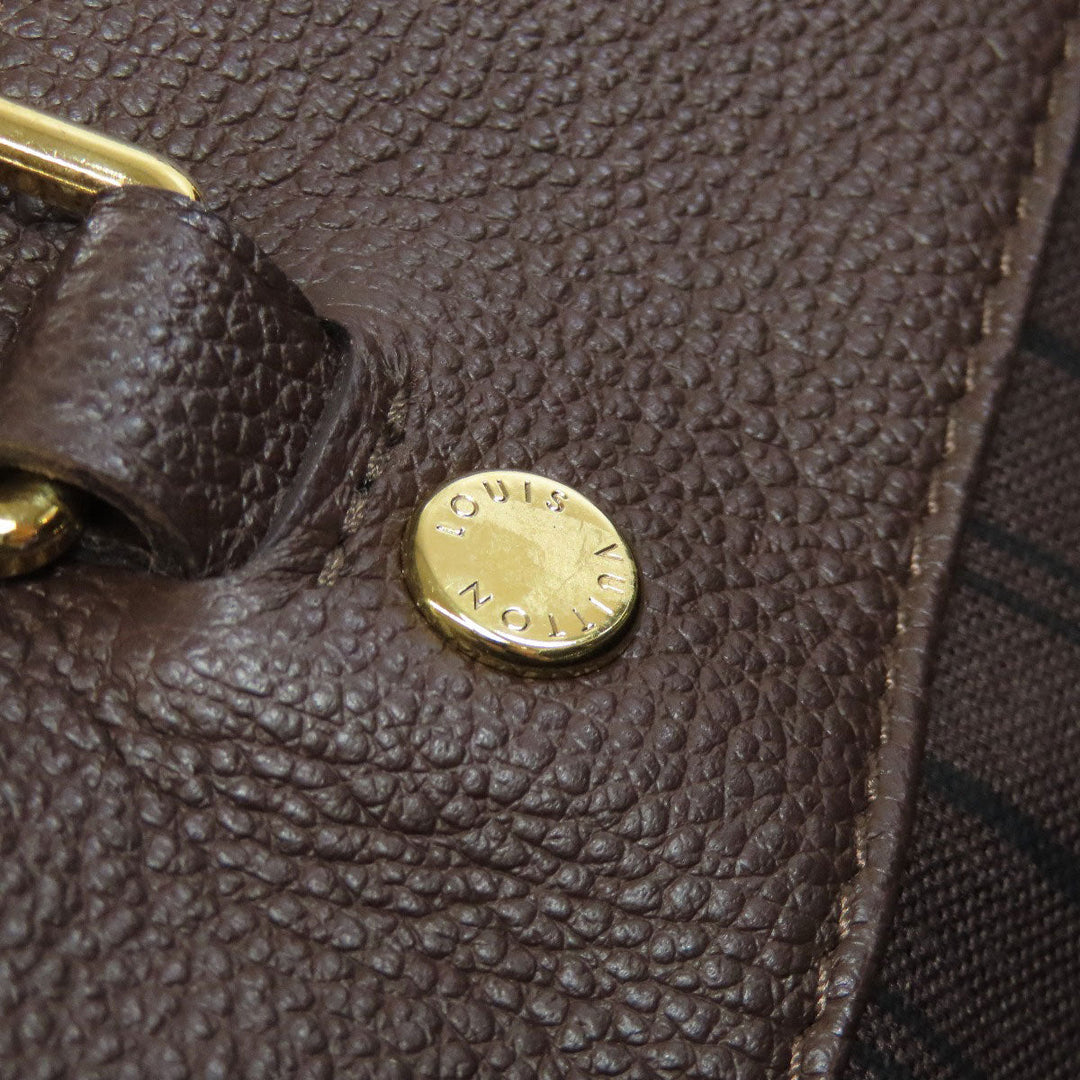 LOUIS VUITTON Handbag M41047 Ann Platt Brown Montaigne MM Women Used Authentic