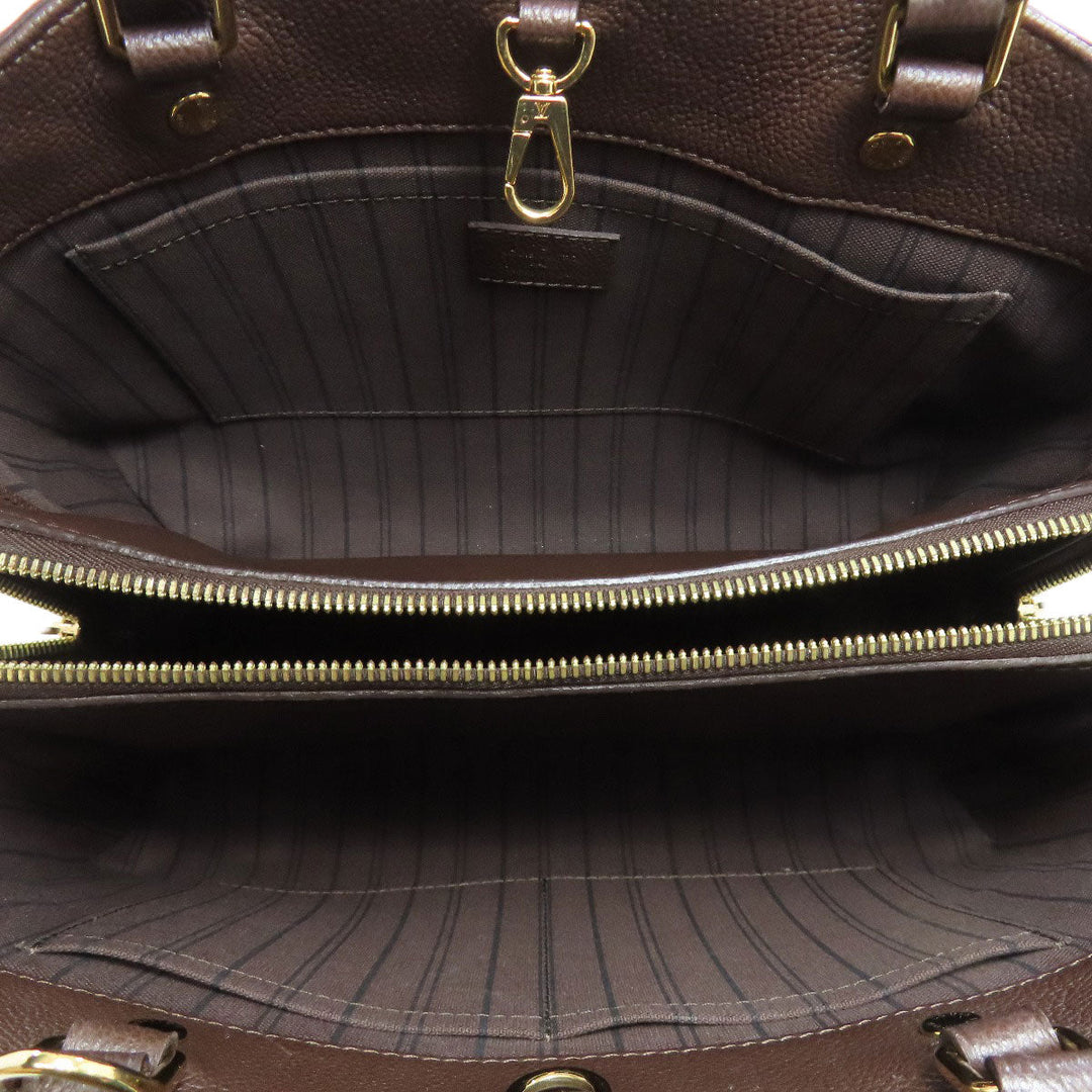 LOUIS VUITTON Handbag M41047 Ann Platt Brown Montaigne MM Women Used Authentic