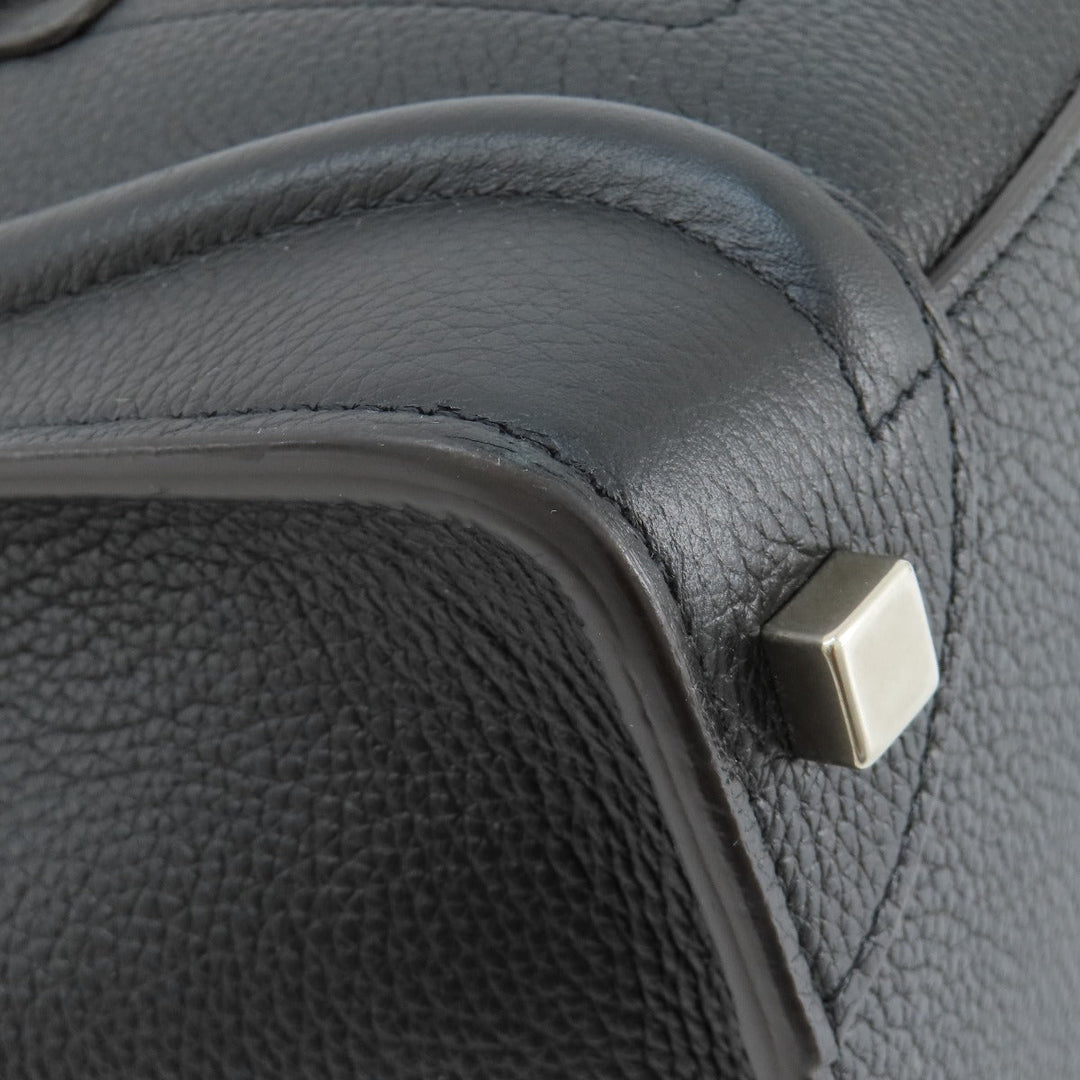 CELINE Handbag Calfskin black Luggage micro Women Used Authentic