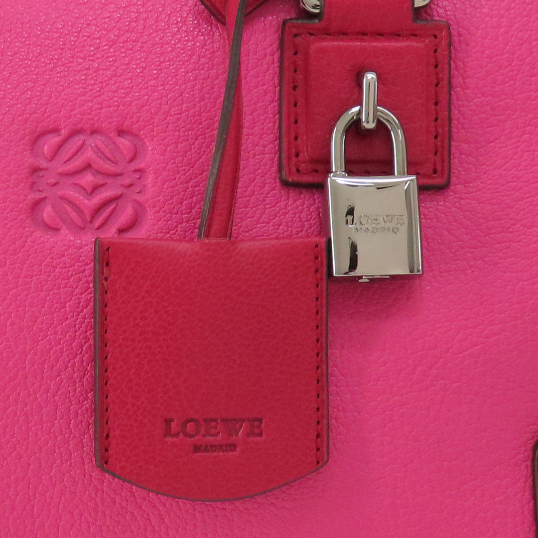 LOEWE Handbag Calfskin pink Amazonas Women Used Authentic