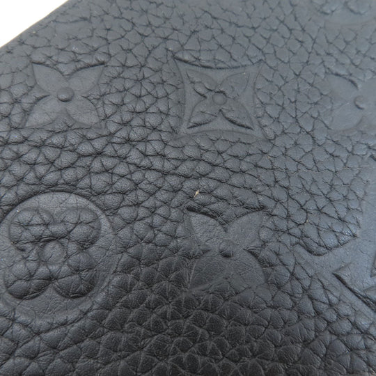 LOUIS VUITTON Long Wallet Purse M69047 Taurillon Clemence Leather black Zippy wallet  Vertical mens Used Authentic