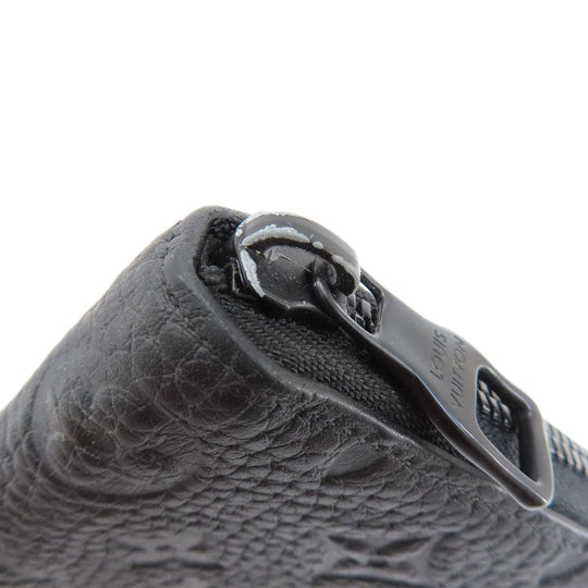 LOUIS VUITTON Long Wallet Purse M69047 Taurillon Clemence Leather black Zippy wallet  Vertical mens Used Authentic