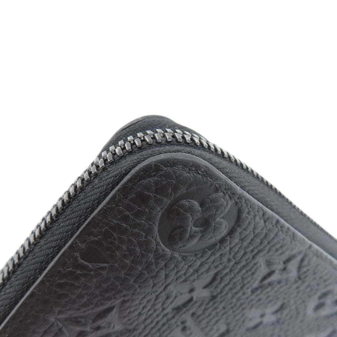 LOUIS VUITTON Long Wallet Purse M69047 Taurillon Clemence Leather black Zippy wallet  Vertical mens Used Authentic