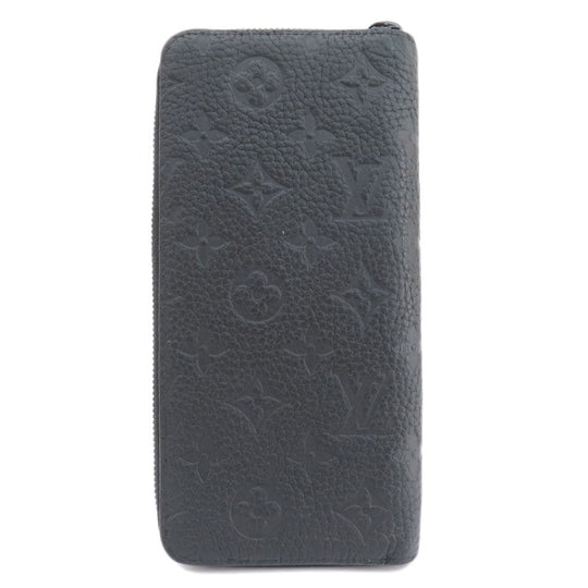 LOUIS VUITTON Long Wallet Purse M69047 Taurillon Clemence Leather black Zippy wallet  Vertical mens Used Authentic