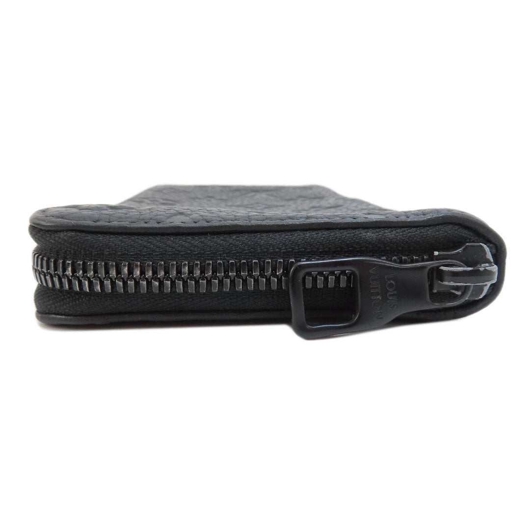 LOUIS VUITTON Long Wallet Purse M69047 Taurillon Clemence Leather black Zippy wallet  Vertical mens Used Authentic