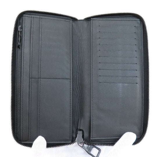 LOUIS VUITTON Long Wallet Purse M69047 Taurillon Clemence Leather black Zippy wallet  Vertical mens Used Authentic
