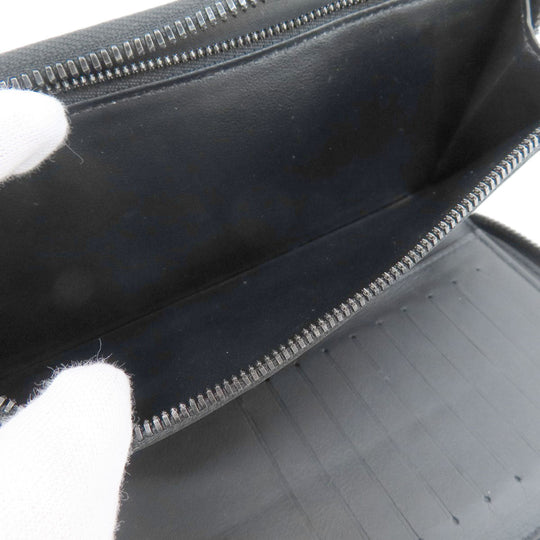 LOUIS VUITTON Long Wallet Purse M69047 Taurillon Clemence Leather black Zippy wallet  Vertical mens Used Authentic