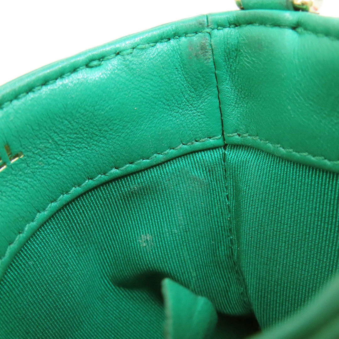 CHANEL Shoulder Bag lambskin green