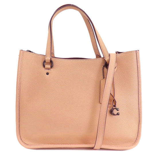 COACH Handbag C3460 leather pink Tyler Carry All 28 2WAY Women Used Authentic