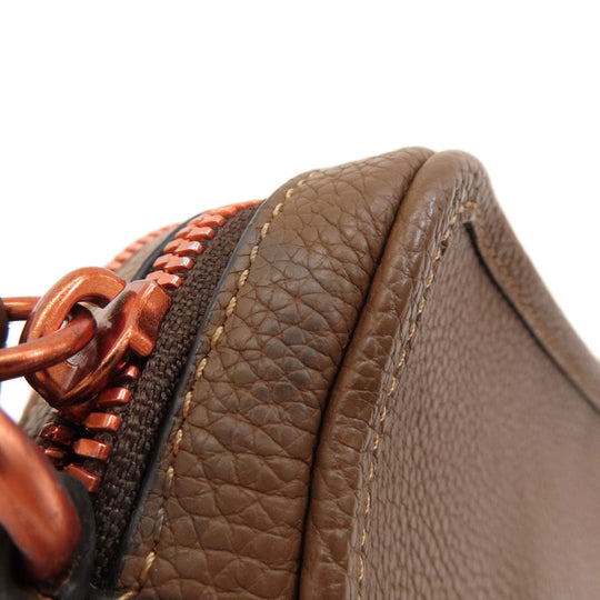 COACH Shoulder Bag C6293 leather Brown logo