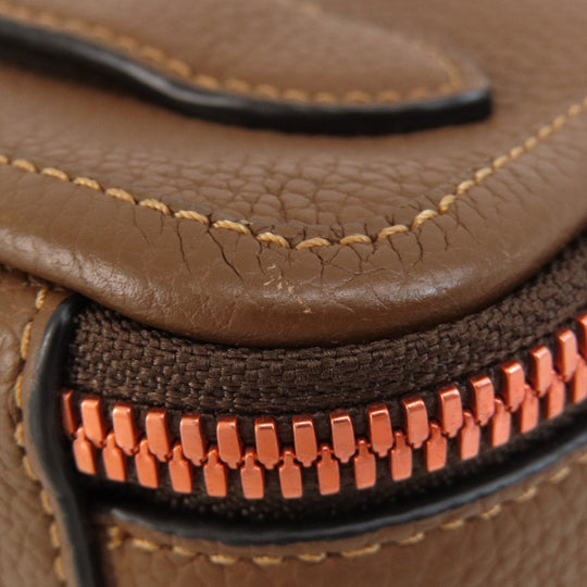 COACH Shoulder Bag C6293 leather Brown logo