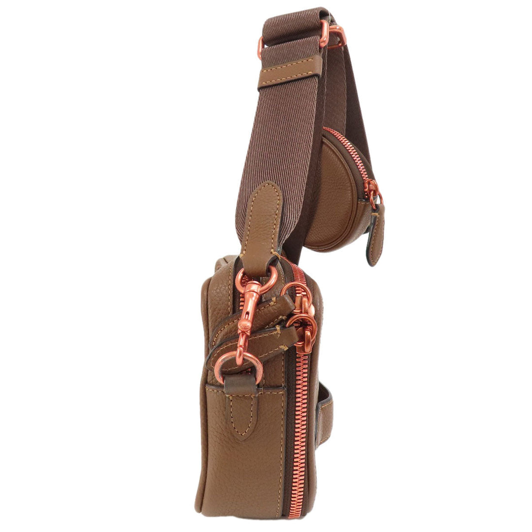 COACH Shoulder Bag C6293 leather Brown logo