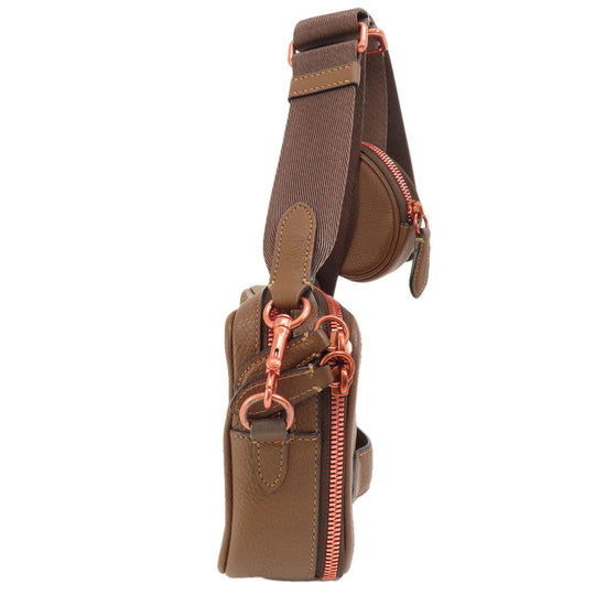 COACH Shoulder Bag C6293 leather Brown logo