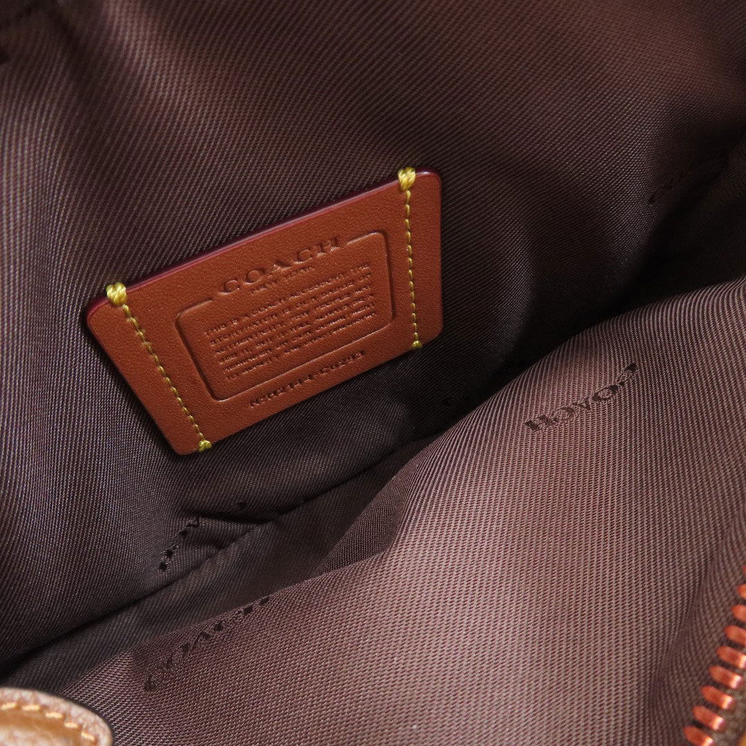 COACH Shoulder Bag C6293 leather Brown logo