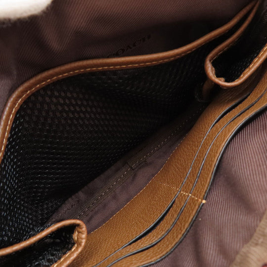 COACH Shoulder Bag C6293 leather Brown logo