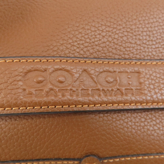 COACH Shoulder Bag C6293 leather Brown logo