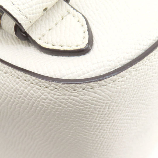 COACH Backpack 76624 leather white logo Women Used Authentic