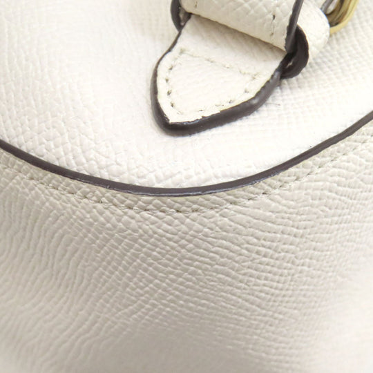 COACH Backpack 76624 leather white logo Women Used Authentic