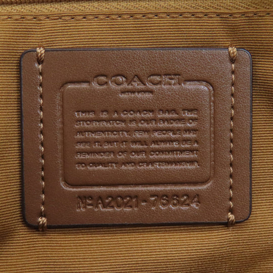 COACH Backpack 76624 leather white logo Women Used Authentic