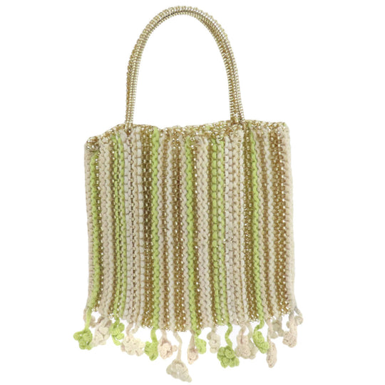 ANTEPRIMA Handbag PVC, wool beige flour Women Used Authentic
