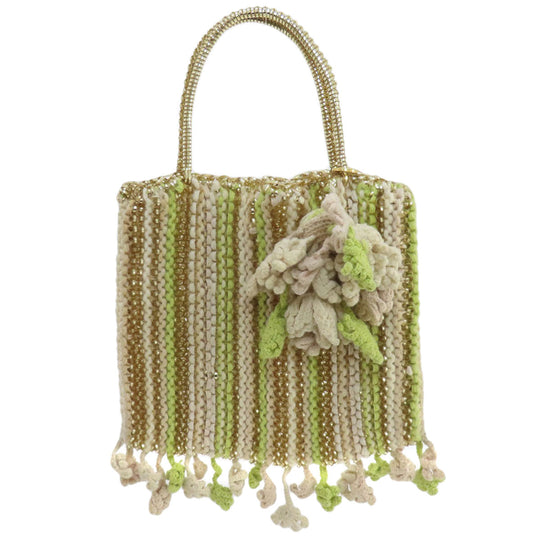 ANTEPRIMA Handbag PVC, wool beige flour Women Used Authentic