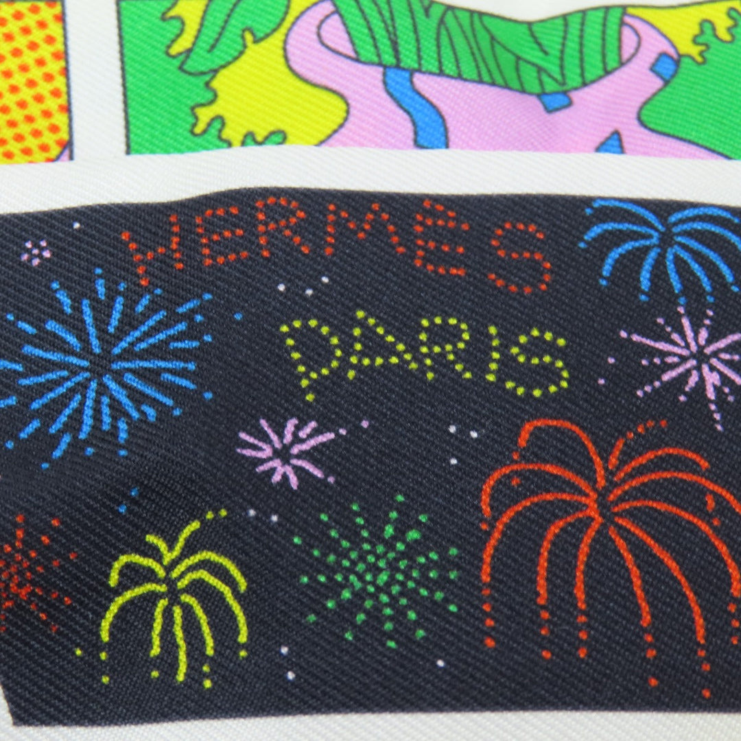 HERMES scarf silk multicolor Twilly Women Used Authentic