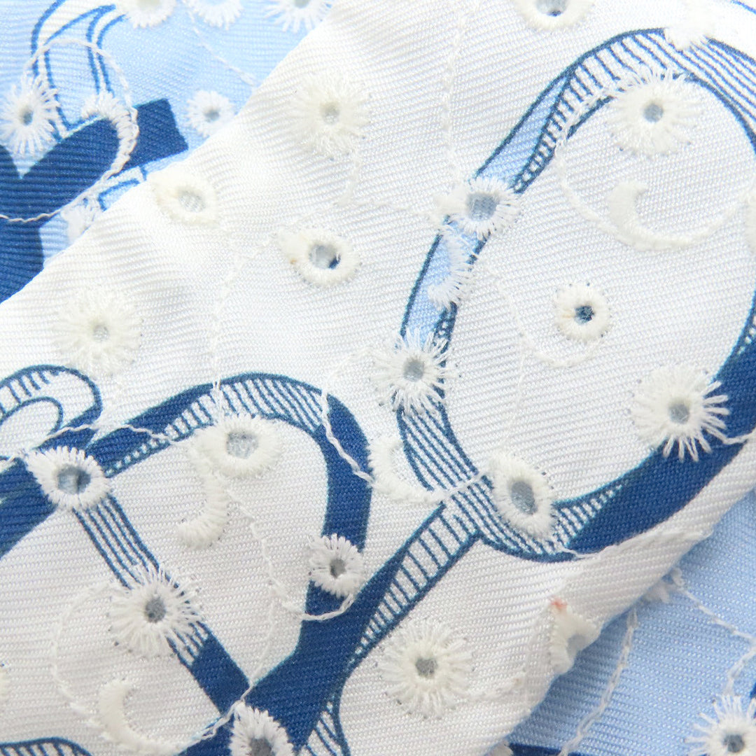 HERMES scarf silk blue Twilly Women Used Authentic
