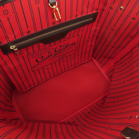 LOUIS VUITTON Tote Bag N51105 Damier canvas Brown Neverfull MM