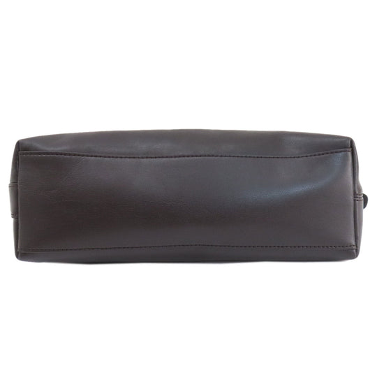 COACH Shoulder Bag F54339 canvas Brown Signature Women Used Authentic