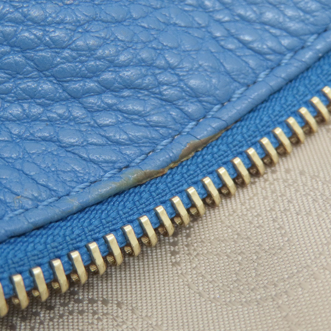 MICHAEL KORS Handbag leather blue 2WAY Women Used Authentic