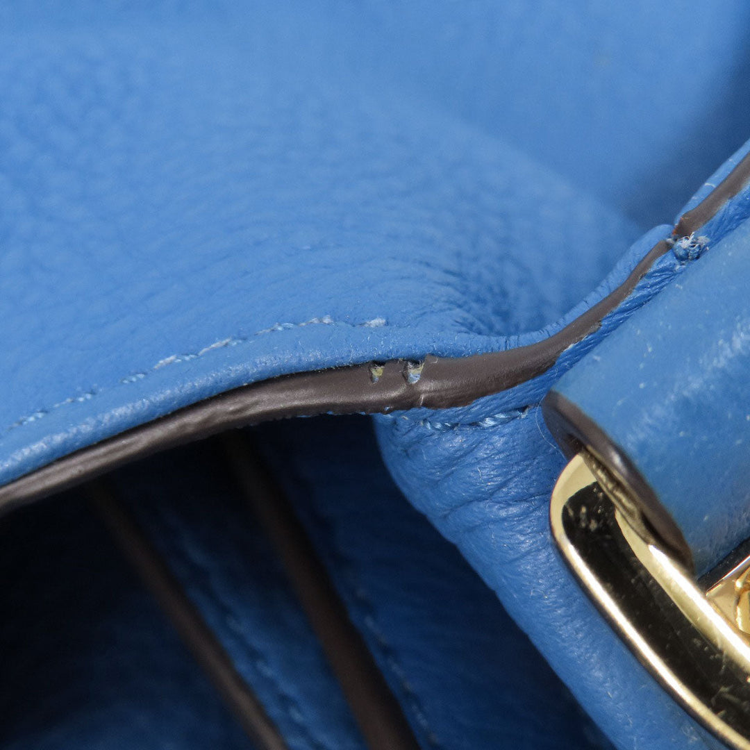 MICHAEL KORS Handbag leather blue 2WAY Women Used Authentic