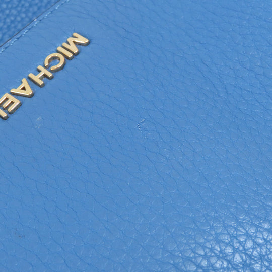 MICHAEL KORS Handbag leather blue 2WAY Women Used Authentic