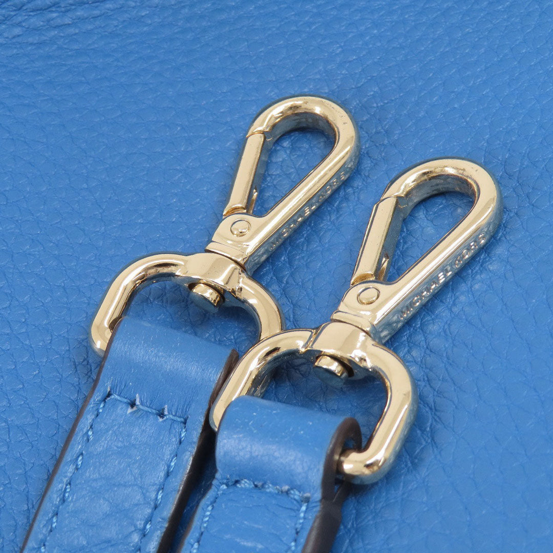 MICHAEL KORS Handbag leather blue 2WAY Women Used Authentic