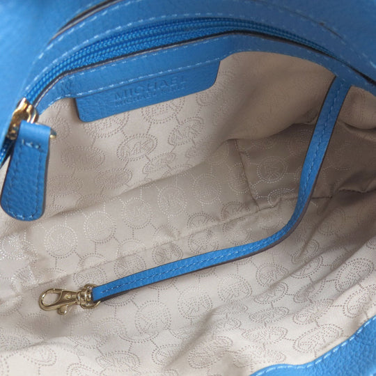 MICHAEL KORS Handbag leather blue 2WAY Women Used Authentic