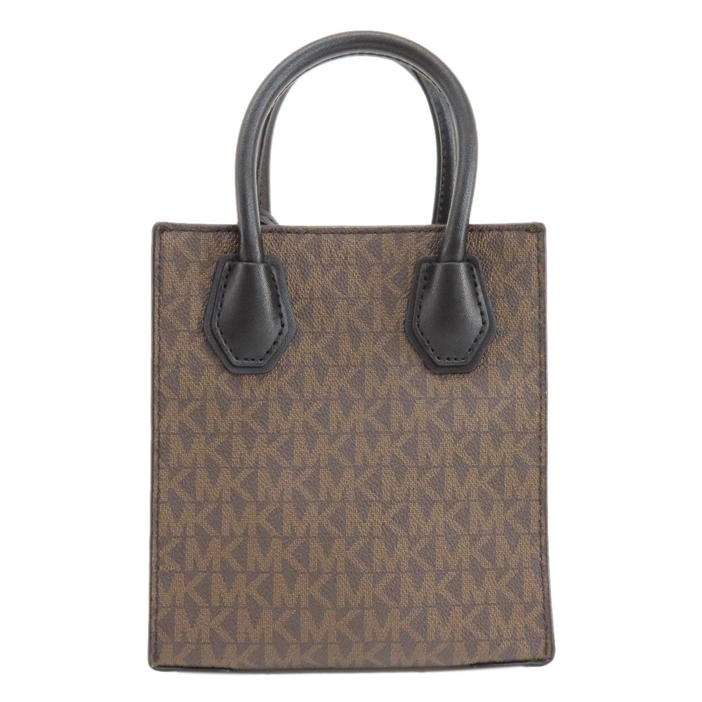 MICHAEL KORS Handbag PVC Brown Mercer 2WAY Women Used Authentic