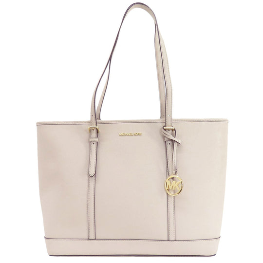 MICHAEL KORS Tote Bag leather gray logo Women Used Authentic